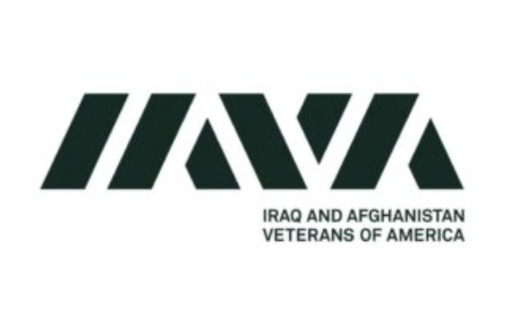 IAVA logo featuring stylized dark letters and the text 'Iraq and Afghanistan Veterans of America'.