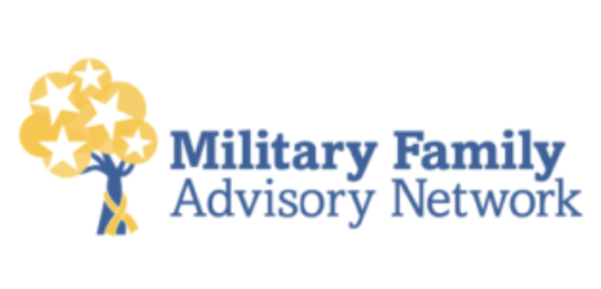 Logo for Military Family Advisory Network: a stylized yellow tree of stars and blue text 'Military Family Advisory Network'.