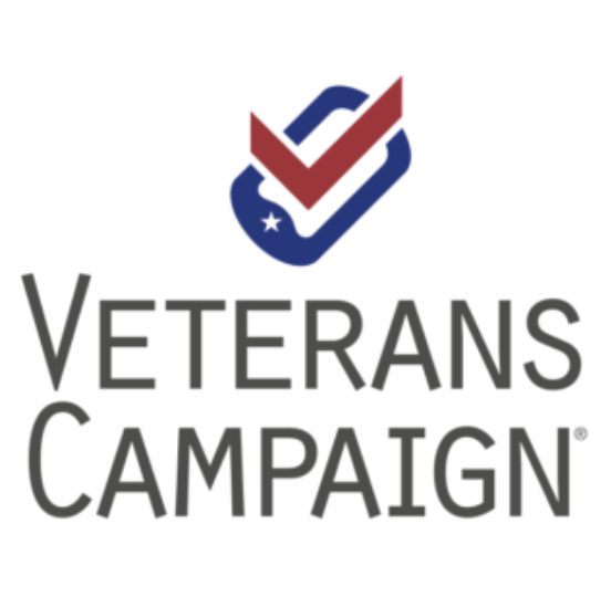 Veterans Campaign logo: a blue rounded square with a white star and a red checkmark above the words ‘VETERANS CAMPAIGN’.